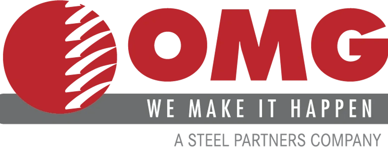 OMG: We Make It Happen, a Steel Partners Company Logo